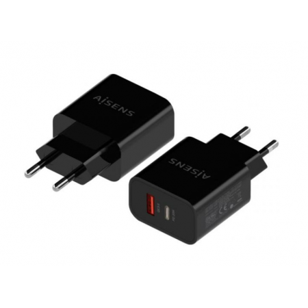 Carregador AISENS USB 1X Tipo C 1X Tipo A 20W